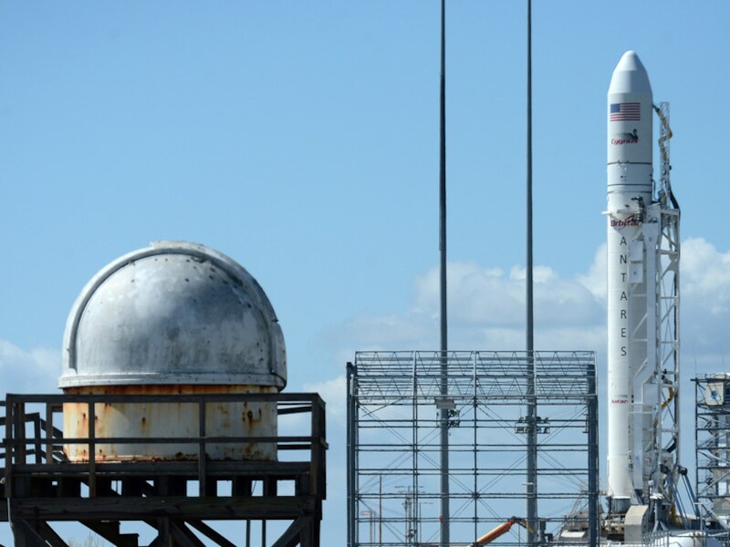 De Cygnus staat klaar voor de lancering op de NAS-basis Wallops..