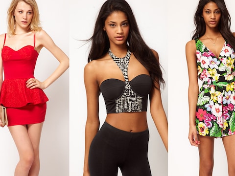 Dit koop je niet: de jurk met peplum, het korte topje en jurkje met bloemenprint in uitverkoop bij Asos.com.