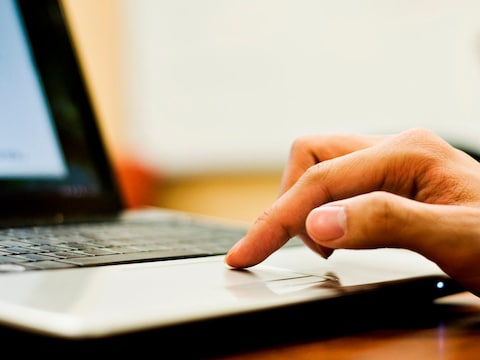 Leren werken met een computer. 