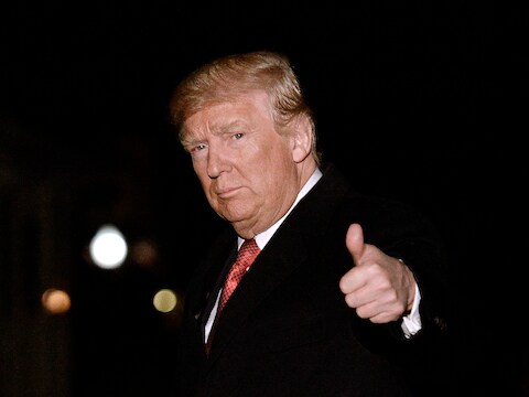 De Amerikaanse president Donald Trump is volop bezig aan de Amerikaanse begroting.