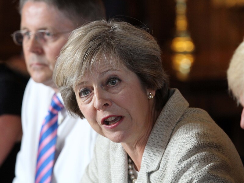 De Britse premier Theresa May.