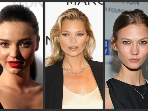 De anorectische rolmodellen: Miranda Kerr, Kate Moss en Karlie Kloss.