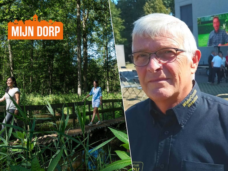 Links: Natuurpad Lovenhoek in Vorselaar. Rechts: Jan Vervoort heeft niets dan mooie herinneringen aan wielrenner Herman Vanspringel, die op het scherm op de achtergrond prijkt.