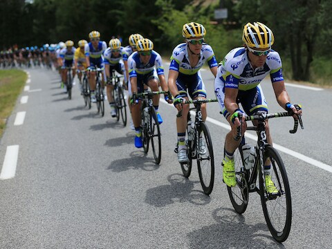 O'Grady voert de Orica-trein aan.