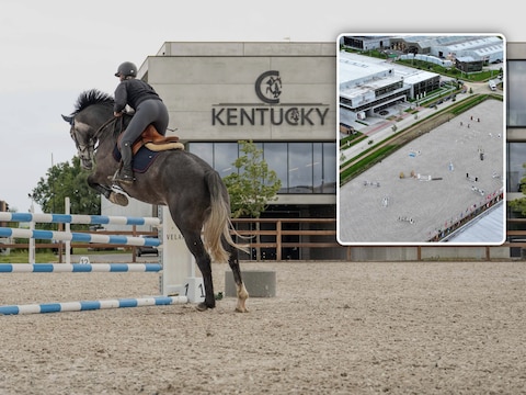 Kentucky Horsewear opent hun nieuwe paardenpiste. / (inzet: De internationale piste van Kentucky in Ronse.)