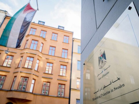Het kantoor van de Palestijnse vertegenwoordiger in Stockholm.