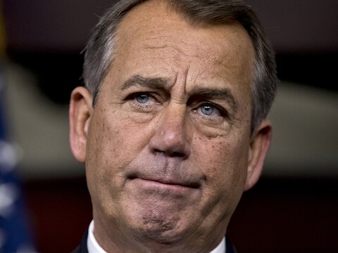 De Republikein John Boehner, de 'Speaker' van het Huis van Afgevaardigden.