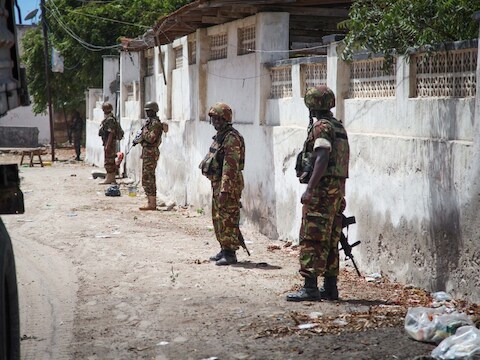 Keniaanse soldaten op missie in Somalië.