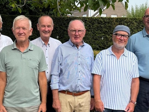 Het bestuur met (vlnr) Luc Wyffels, Philippe Cagnie, Stefaan Pattijn, José Tack, Ronny Demuzere, Eric Vandersteene, Bertrand Delbar en Frans Degroote.
