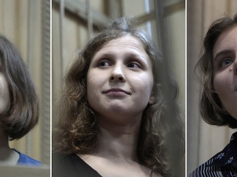 Nadezhda Tolokonnikova, Maria Alyokhina en Yekaterina Samutsevich.