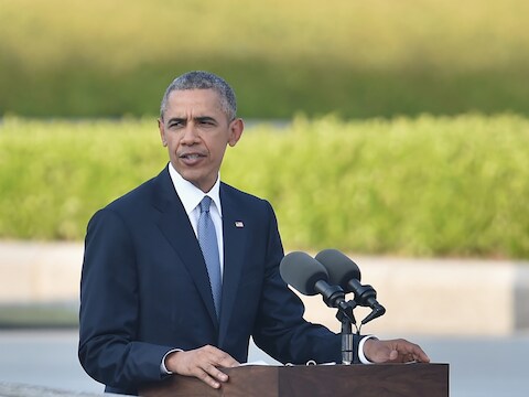 De Amerikaanse president Barack Obama.