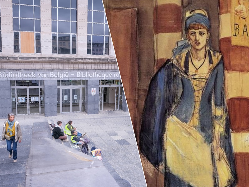 Links: Koninklijke Bibliotheek van België, rechts: “La Buveuse d’absinthe”, Félicien Rops