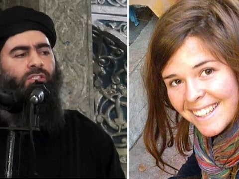 Abu Bakr al-Baghdadi en de gegijzelde Kayla Mueller