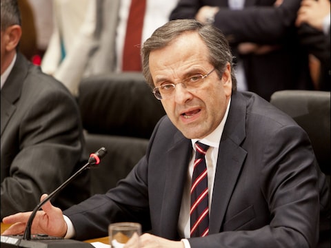 Premier Samaras kon zijn coalitiepartners overtuigen.