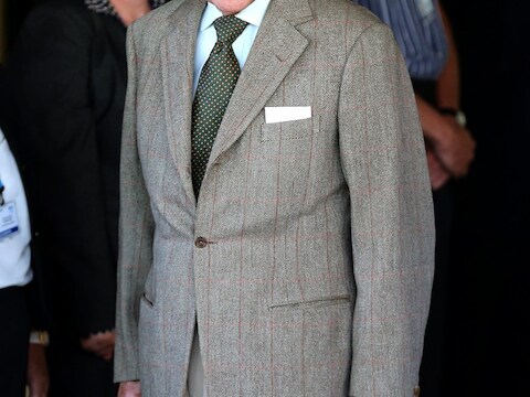 De Britse prins Philip lag in het ziekenhuis met een blaasontsteking.