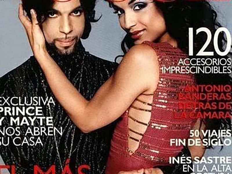 Mayte Garcia en Prince op de cover van Vogue