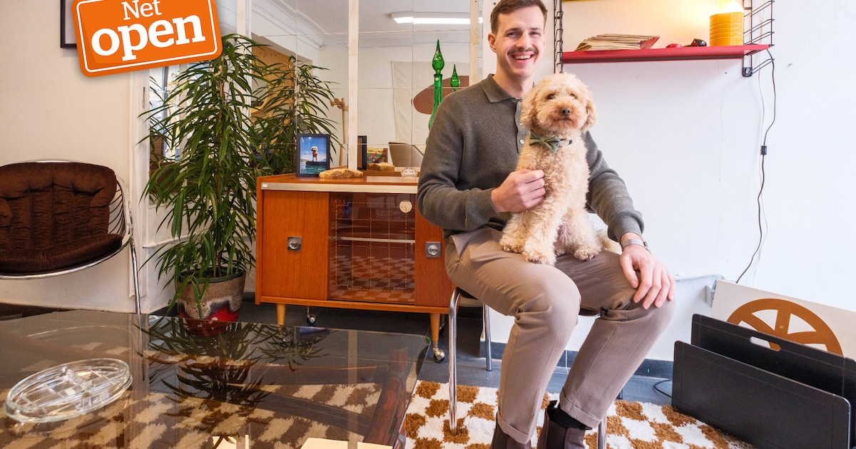 NET OPEN. Robin (30) opent vintage pop-upwinkel met hondje Ozzy als meetlat: “Alles wat hier staat i