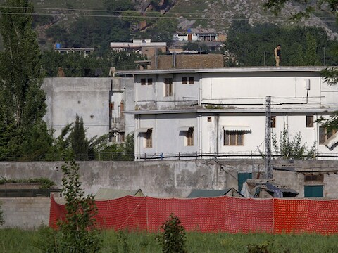Het huis waar Osama bin Laden sinds 2005 woonde in Abbottabad, Pakistan.