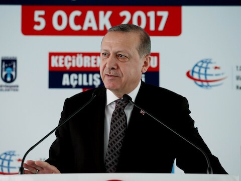 De Turkse president Recep Tayyip Erdogan