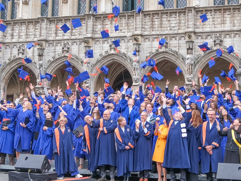 proclamatie van VUB op Grote Markt
