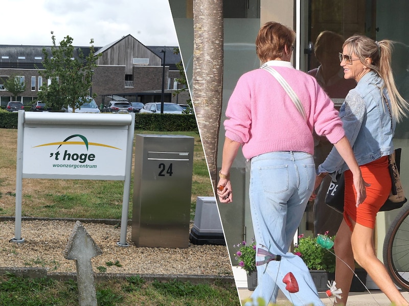 Stefanie Sander (rechts) werd op haar eerste werkdag in woonzorgcentrum ‘t Hoge in Alveringem ontvangen door schepen Karolien Avonture.