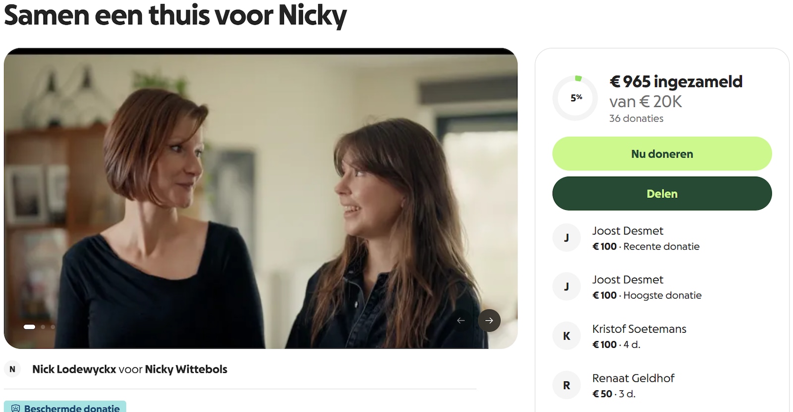 Crowdfunding voor Nicky uit ‘Blind gekocht’ haalt doel van 20.000 euro ...