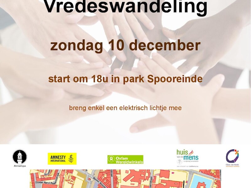 Vredeswandeling in Turnhout ijvert voor naleving mensenrechten die wereldwijd worden geschonden
