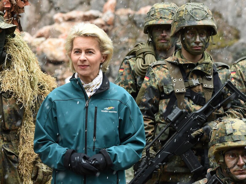 De Duitse minister van Defensie, Ursula von der Leyen.