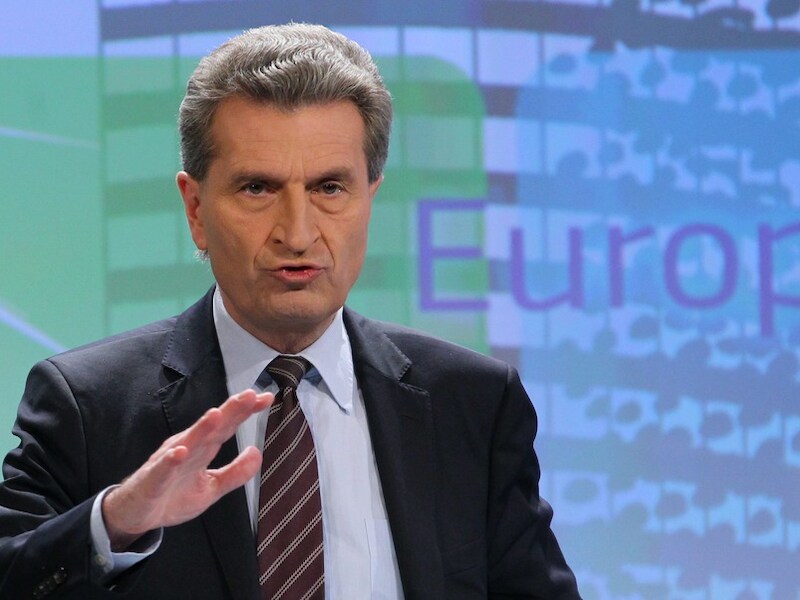 Gunther Oettinger, eurocommissaris voor Energie.