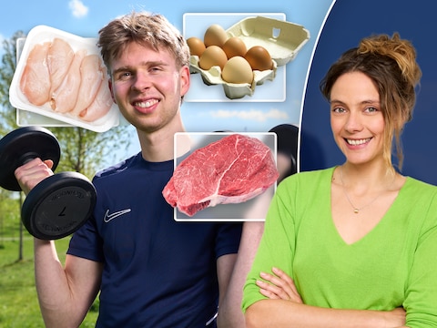 Diëtiste Sanne Mouha vertelt hoeveel eiwitten je precies binnen moet krijgen. 