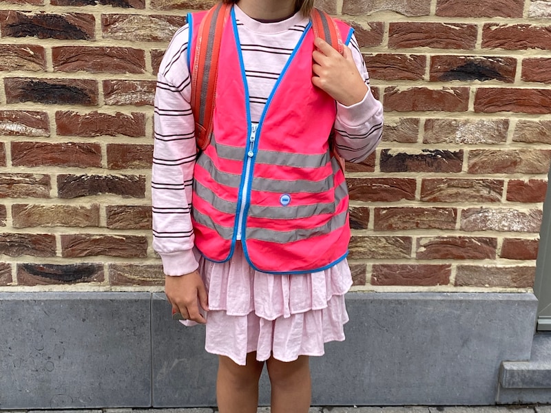 Eerste dag in het vierde leerjaar voor Jolien uit Geetbets!