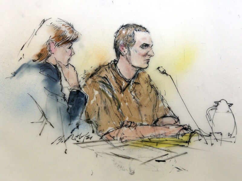Jared Loughner met zijn advocaat Judy Clark in Tucson, Arizona.