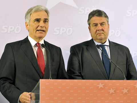 Werner Faymann en Sigmar Gabriel.