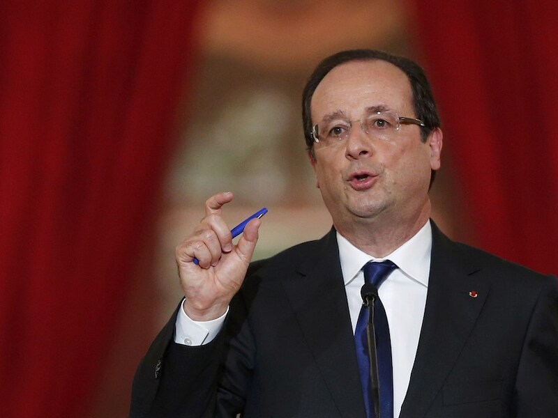 De Franse president François Hollande.