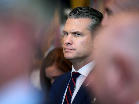 De Amerikaanse minister van Oorlog Pete Hegseth