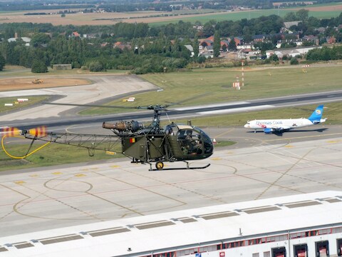 België stuurt een Alouette 3-helikopter naar de Golf van Mexico (op foto de tweede generatie).