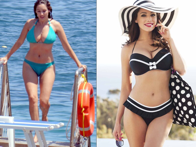 Het Britse model Kelly Brook heeft een van de meest begeerde bikinilijven.
