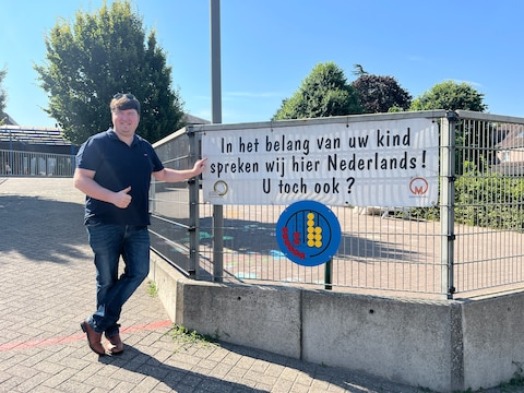 Eerste zomerschool in Fusieschool Wolvertem was een succes. Op foto: schepen Jonathan De Valck (N-VA)