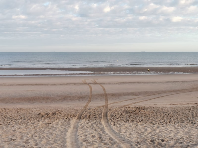 Illustratie strand van Bredene.