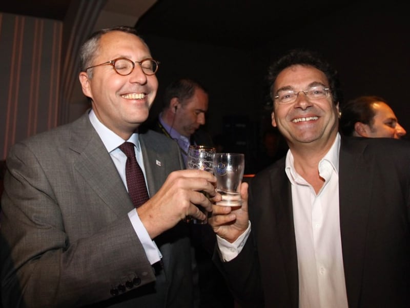 Modrikamen (l) en Aernoudt in betere tijden.