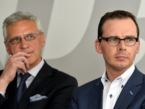 Vlaams minister-president Kris Peeters en CD&amp;V-voorzitter Wouter Beke.