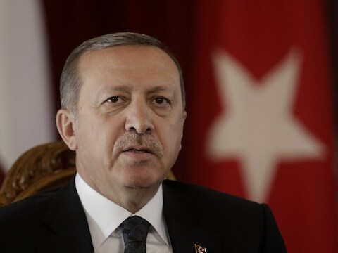 De Turkse president, Erdogan.