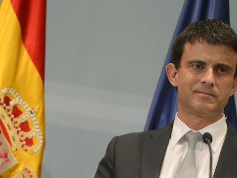 Manuel Valls op visite in Madrid.