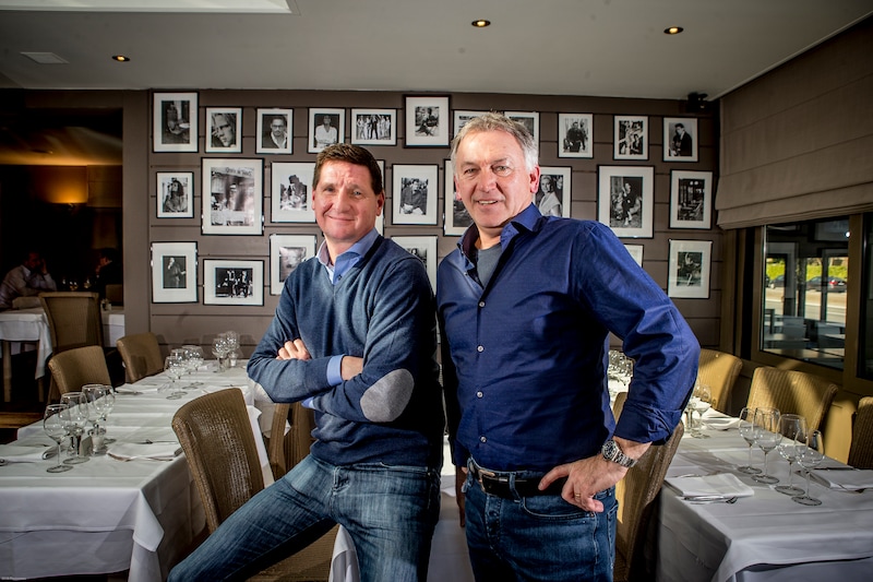 Marc Degryse en Glen De Boeck in 2018, bij een interview in Het Laatste Nieuws.