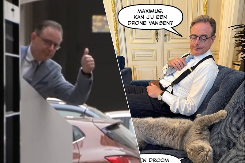 Eerst reageerde Bart De Wever vrijdag met een duim omhoog. Vervolgens volgde een ludieke post: “Maximus, kan jij een drone vangen?”