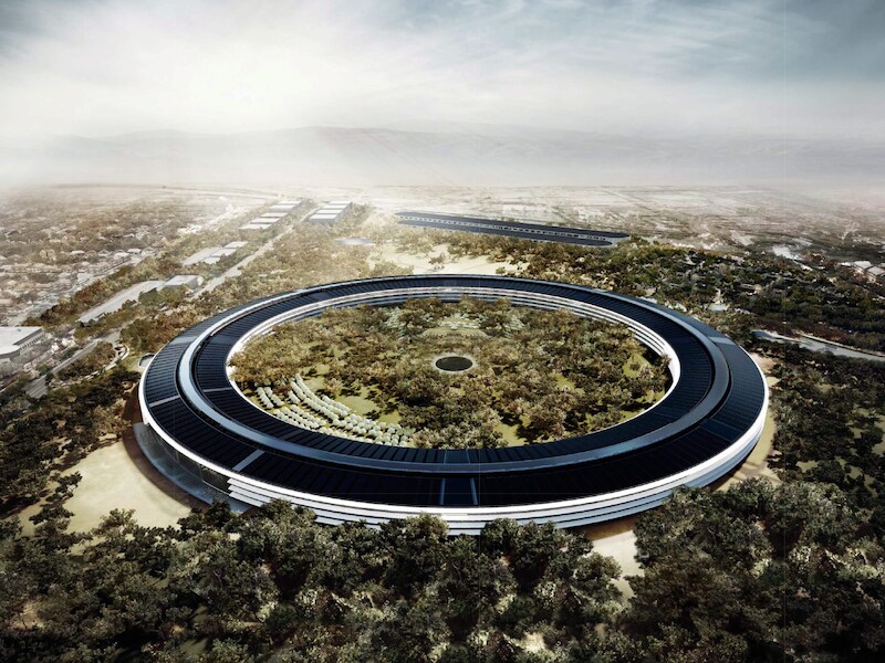 Zo moet het nieuwe Apple-hoofdkwartier in Cupertino er in de toekomst uitzien.