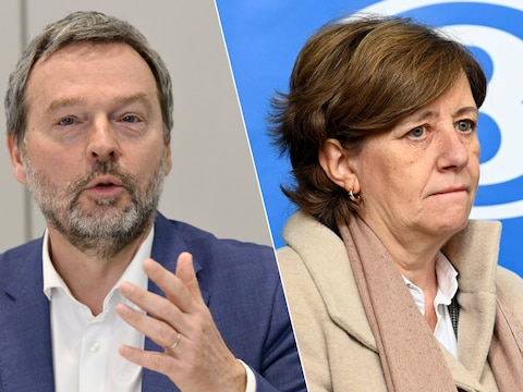 Pierre Wunsch van de Nationale Bank en Sophie Dutordoir van de NMBS.