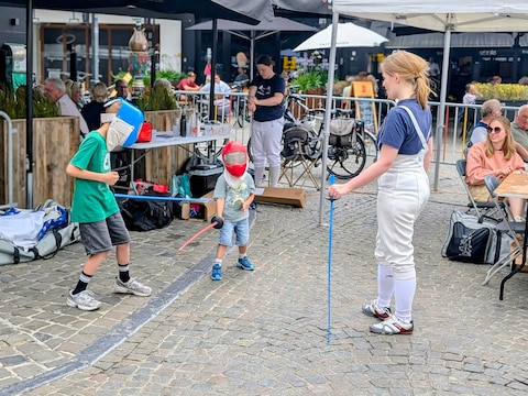Scherma was aanwezig op de sportmarkt in Aalst.