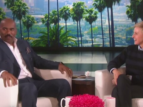 Steve Harvey en Ellen DeGeneres