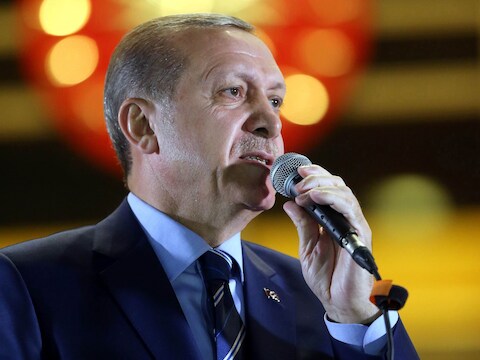 De Turkse president Erdogan.